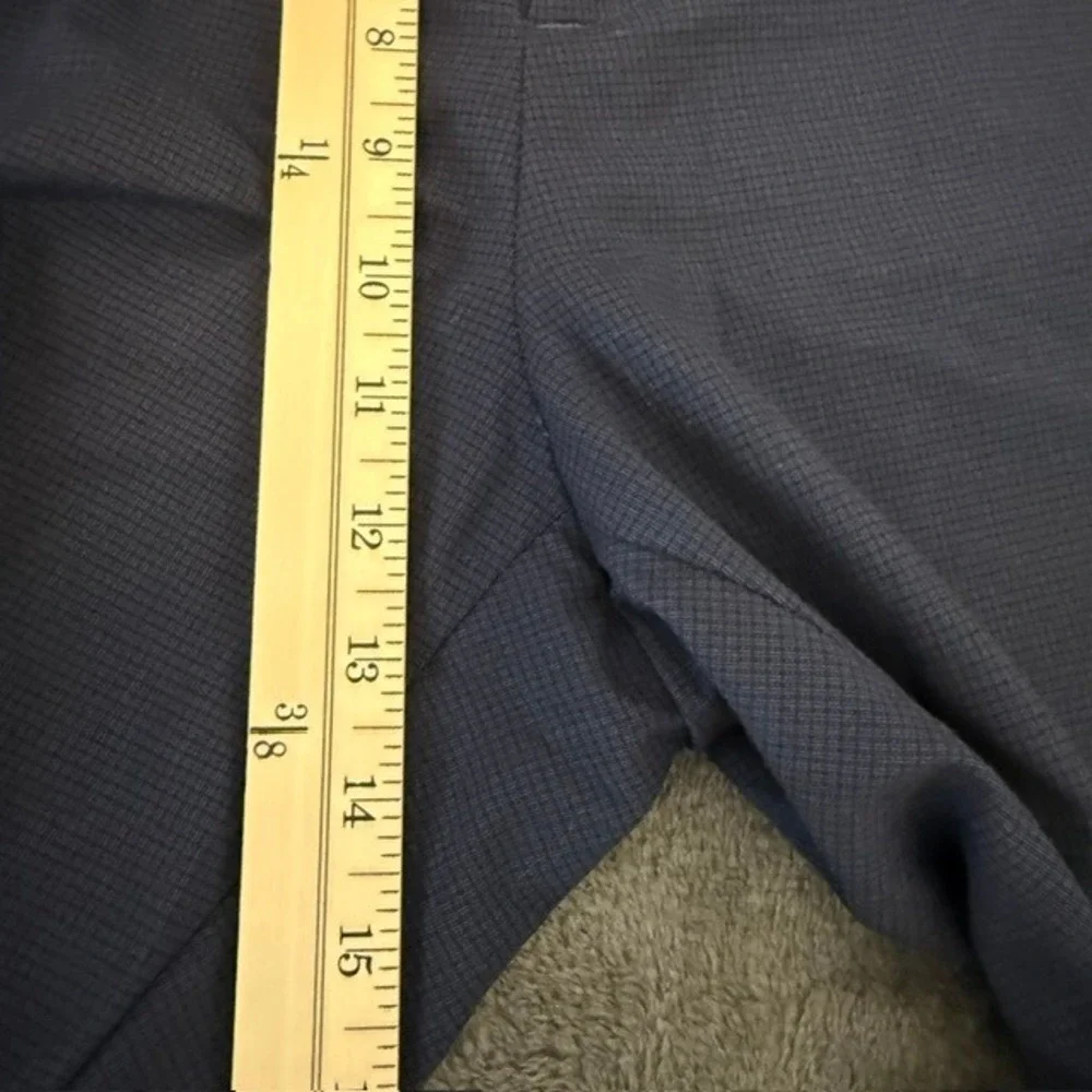 Banana Republic Slim Fit Dress Pants (Micro-Check Pattern) Navy Blue 36x32